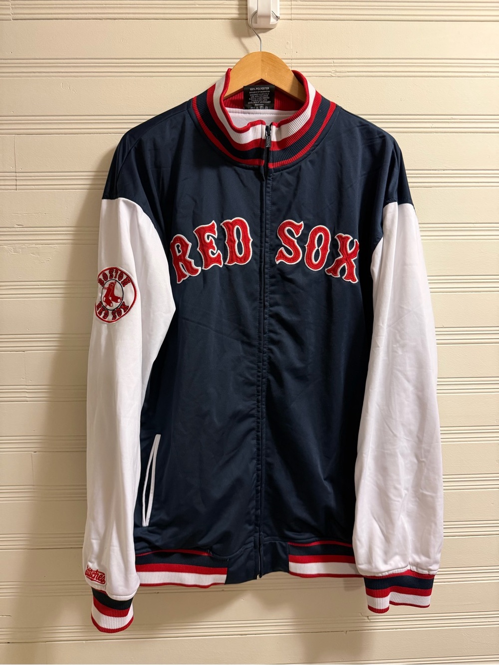 Stitches Boston Red Sox Full Zip Track Jacket Navy White Red Men’s XL MLB